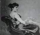 Dame mit Fächer