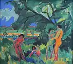 Ernst Ludwig Kirchner: Spielende nackte Menschen, 1910/11