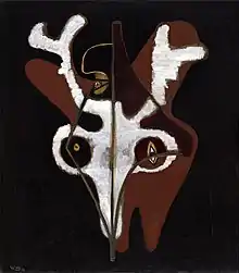 Ernst Wilhelm Nay, „Elchkopf“, 1933, Öl auf Leinwand, 81 × 70 cm, WV 139