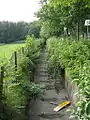 Der Kirdorfer Bach umfließt den Kurpark Bad Homburg in einer Rinne