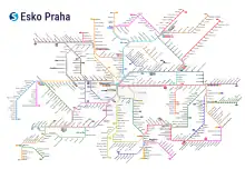 Karte der Prager S-Bahn-Linien