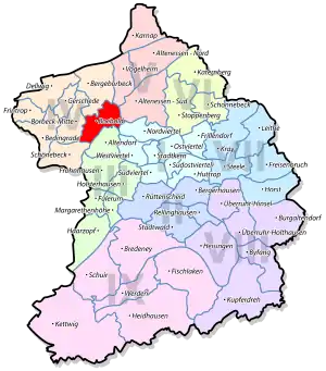 Lage von Bochold im Stadtbezirk IV Borbeck
