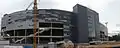 Die Stadionfassade im Februar 2016