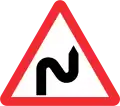 Doppelkurve (zunächst rechts)