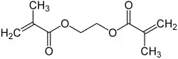 Strukturformel von Ethylenglycoldimethacrylat