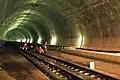 Einrichtung der Festen Fahrbahn im Juli 2004