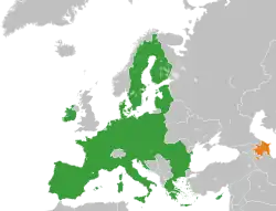 Lage von EU und Aserbaidschan
