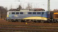 140 759 der evb Logistik im Bahnhof Nienburg (Weser) (März 2015)