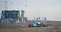 Der Rollout der Rakete am 23. September 2014