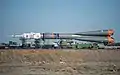 Der Rollout der Rakete am 4. Juni 2018