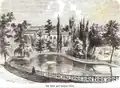 Zeichnung von Schloss und Park (1860)