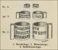 Vogelringe von 1910.