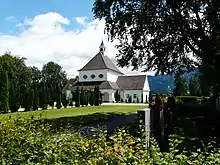 Aussegnungshalle im Friedhof in Füssen