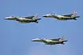 Die beteiligte F-15D (links) in Formation mit anderen in 2015