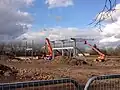 Die Stadionbaustelle im Februar 2014