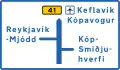 Vorausliegende Zielorte als Straßenkarte (innerhalb der Hauptstadt)