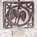 Merowingischer Adler oder Phönix in Medaillon