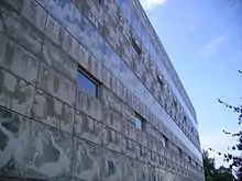 Fotobeton-Fassade der Bibliothek der Fachhochschule Eberswalde, Herzog & de Meuron