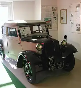 Der Pkw „Piccolo“ im Fahrzeugmuseum Frankenberg