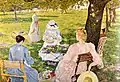 Théo van Rysselberghe:Familie in einem Obstgarten, 1890