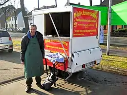 Werkstattanhänger einer mobilen Scherenschleiferei in Bremen, 2017
