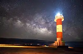 Faro de Fuencaliente, neuer Turm bei Nacht