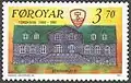 Rathaus in Tórshavn. Briefmarke von 1991 anlässlich des 125. Jahrestages der Kommune