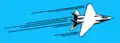 Speed Lines. Zeichnung eines schnellen Flugzeugs.