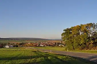 Ansicht von Fauerbach vor der Höhe