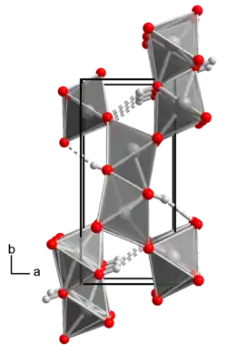 Kristallstruktur von Eisen(III)-hydroxidoxid