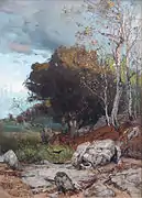 Opferstätte, 1884 (WVZ F0389), Öl auf Leinwand, 111 × 83 cm, Privatbesitz