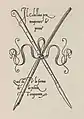 Illustration mit Gänsefeder und Messer