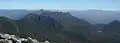 Westliche Arthur Range vom Gipfel des Federation Peak aus