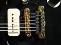 TP6-Saitenhalter mit Feinstimmern, Ansicht von oben (Modell: Gibson Little Lucille).