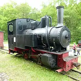 erhaltene Lokomotive im Feldbahnmuseum Herrenleite
