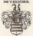Wappen 2 der schwäbischen Familie von Feldtheim