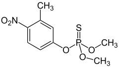 Strukturformel von Fenitrothion