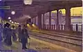 Künstlerische Darstellung der Galeriestrecke mit Dampfbetrieb, um 1910