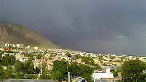 Blick auf die Stadt Fereydunschah