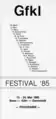 Festival 1985. Programmheft