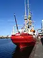 Das ehemalige Feuerschiff Fehmarnbelt im Juli 2006 zu Gast in Heiligenhafen