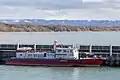 Feuerlöschboot FN 1054 (ehemals FLB 23-6, gebaut in VEB Yachtwerft Berlin) der Feuerwehr Friedrichshafen 2014 auf dem Bodensee