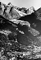 Fiesch im Jahr 1911. Deutlich sichtbar der Fieschergletscher.