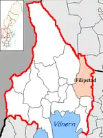 Lage der Gemeinde Filipstad