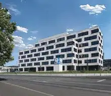 Zu sehen ist das "Dreßler Haus", die Firmenzentrale von Dreßler Bau in Aschaffenburg