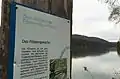 Informationstafel an der Aare