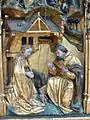 Geburt Christi (Detail), Brüsseler Retabel aus Mengen,  Skulpturensammlung, Berlin, um 1480