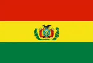 15:22  Kriegsflagge Boliviens zu Land