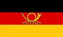 Dienstflagge der Deutschen Post der Deutschen Demokratischen Republik, 3:5,   1955 bis 1973.