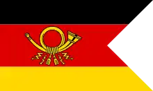 Flagge am Dienstkraftwagen der Präsidenten der OPD, des PTZ und FTZ, 15 cm × 25 cm,